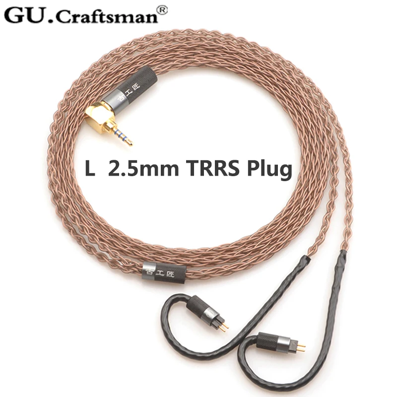 GUCraftsman 6n occ медь 0 78 мм 2Pin 64 аудио a12t/u12 TIA Fourte ориолус re2000 Legend X LCDi4 VE8 кабель для