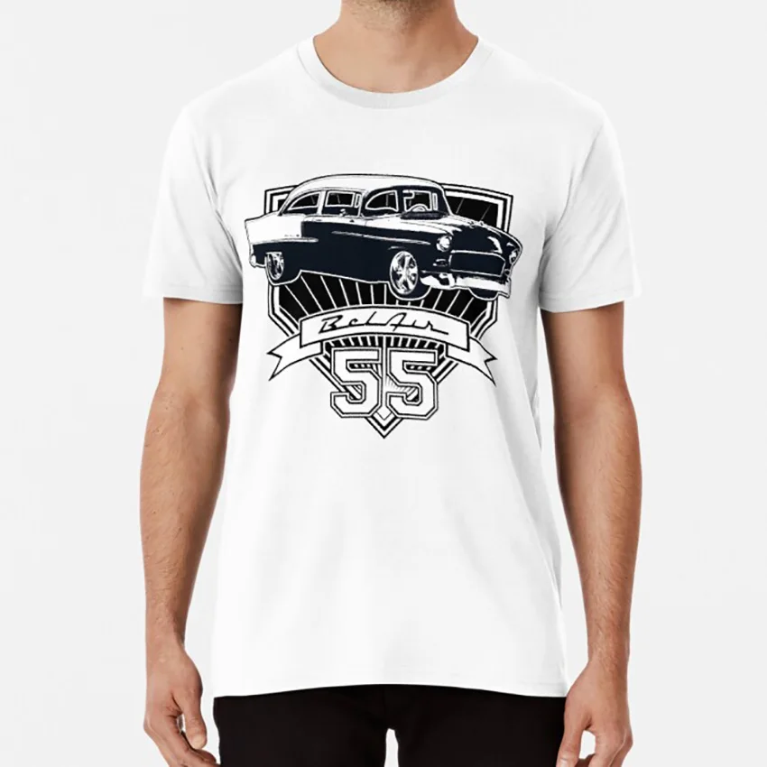 55 Chevy Bel Air футболка chevy belair bel air 1955 muscle car|Футболки| |