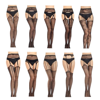 

Black Sexy Lace Fish Net Stockings Women Trend Cute Funny Flowers Knee High Socks Kawaii Tights Women Popsocket Christmas Gifts