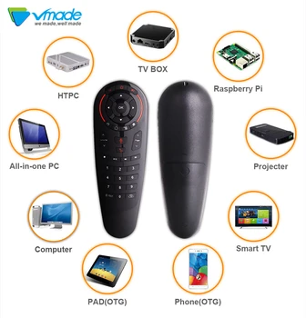 

Vmade G30 Voice Air Mouse with USB 2.4GHz Wireless 6 Axis Gyroscope Microphone IR Remote Control For Android tv Box,Laptop,PC