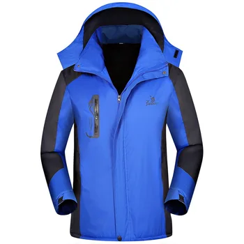 

Autumn and winter plus velvet storm clothing men's and women's windproof waterproof overalls outdoor hiking clothing run jacket