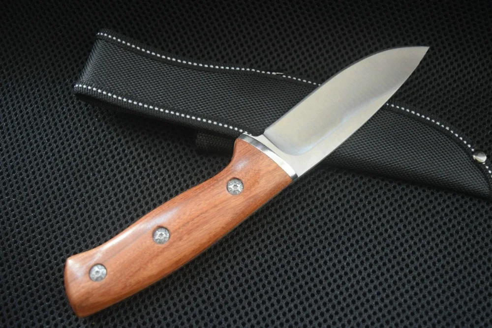 Trskt деревянные ручки нордический классический охотничий нож кемпинг открытый спасательные ножи для выживания EDC инструмент с нейлоновой оболочкой, дропшиппинг