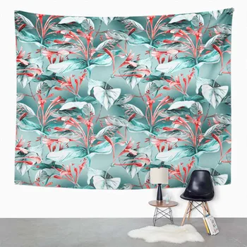 

Flower Tapestry Red Abstract Lonicera Flower Floral Home Dorm Decor Large Tapestry Wall Hanging Blanket For Living Room Bedroom