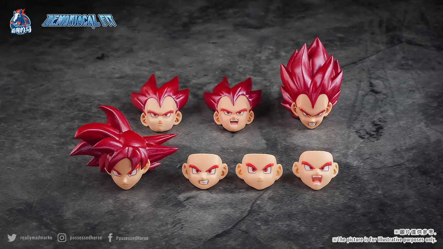 Скульптура с головой вегетто для демонстрации фигуры SHF DBZ Super SSJ Wukong Vegeti без