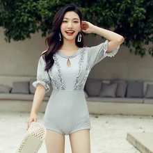 Закрытый купальник трихинис цельный купальник в стиле ретро обтягивающие подростковые модные купальники Badpak винтажные женские летние купальные