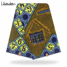 Африканская ткань Анкара настоящий голландский воск Нигерия хлопок Африканский Воск Принт швейная ткань Высокое качество лучшее качество воск F912-10