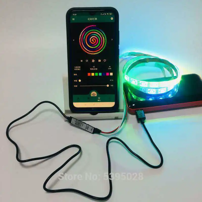 Bluetooth музыкальный контроллер USB DC интерфейс для WS2812B WS2811 адресная умная Светодиодная лента|Контролеры RGB| |