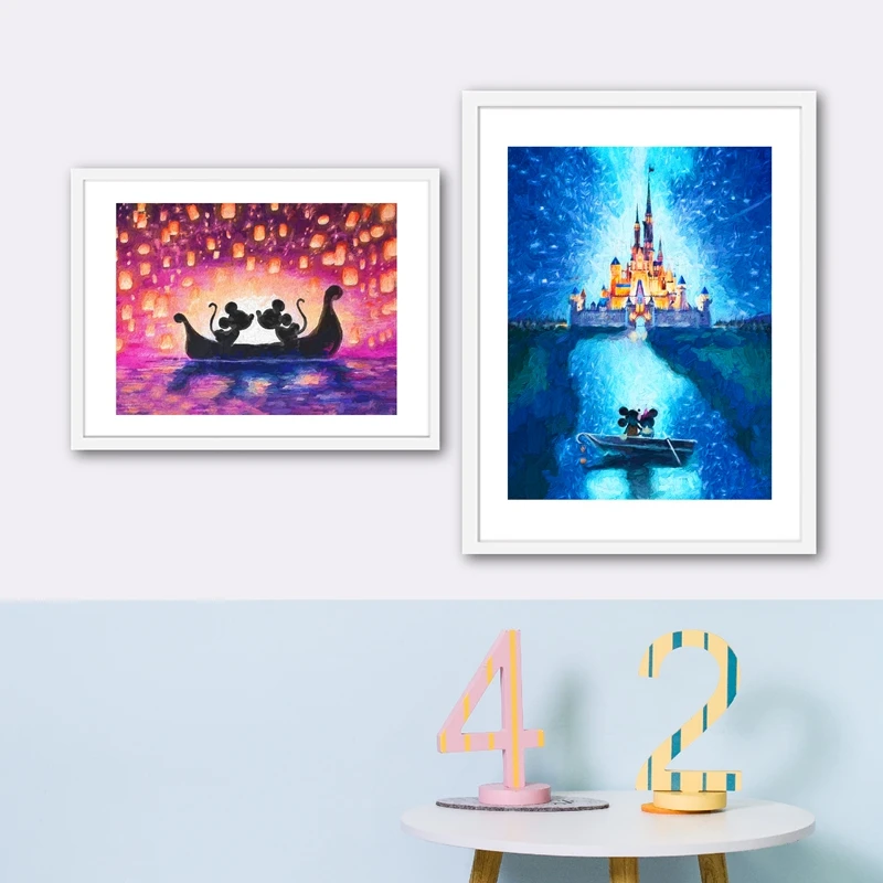 Mickey Mouse and Minnie Mouse Canvas Prints Home Wall Decor