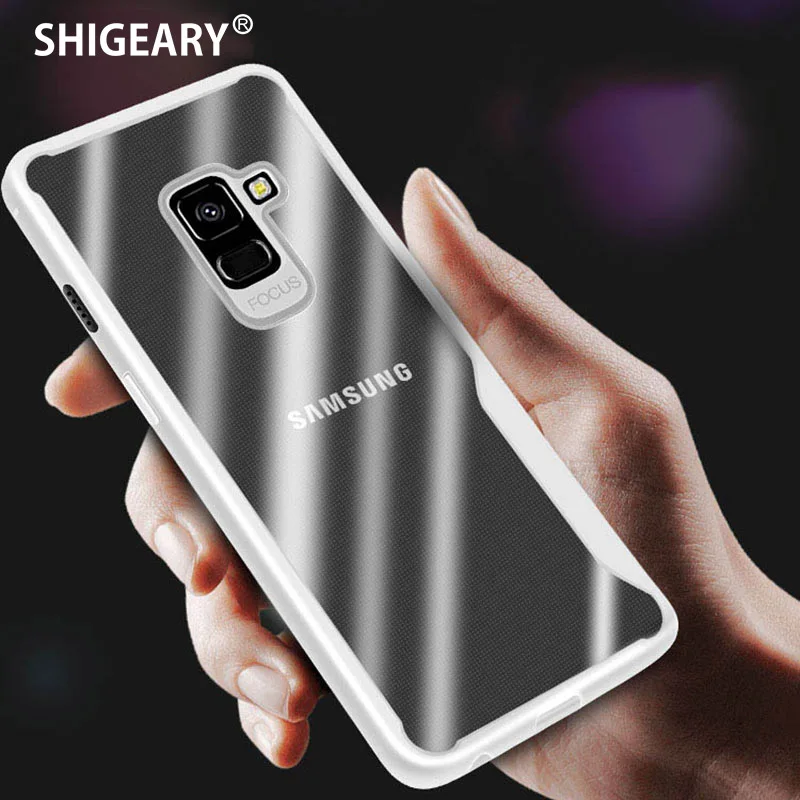 Чехол Shigeary для Samsung Galaxy A6 A8 2018 Plus прозрачный чехол с покрытием блестящие Чехлы J4 J6