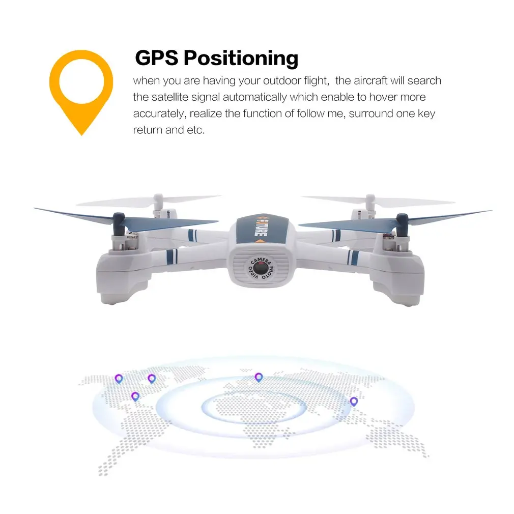 JINXINGDA 528 GPS Positioning RC FPV Drone Quadcopter with 720P HD Wifi Camera Real-Time Waypoint Flight Follow me