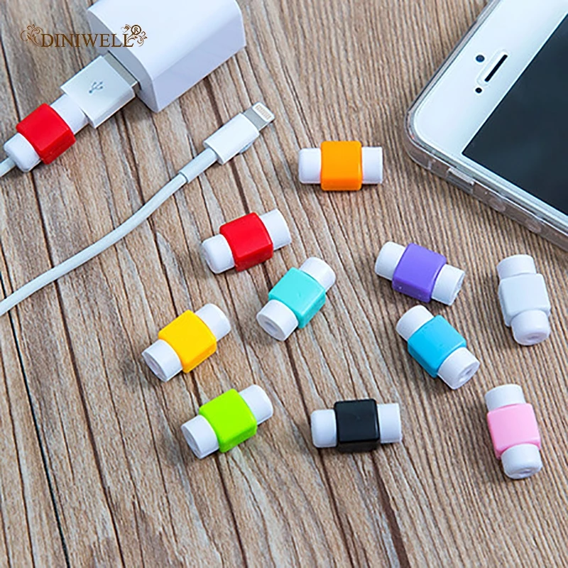Силиконовый кабель USB протектор наушники провод шнур Защитная крышка данные
