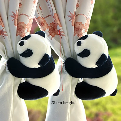 28cm Height 2 шт./компл. мультяшная Милая панда Магнитный кристаллик для занавесок держатель Завязки для детской комнаты украшения аксессуары Holdback занавес крючок для ремней - Цвет: 28cm Height