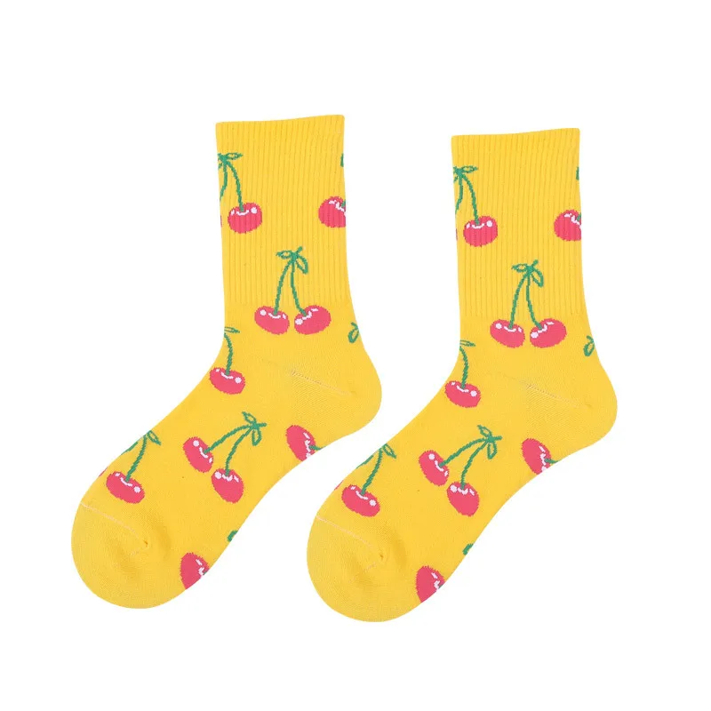 Новые хлопковые забавные парные носки Harajuku Crew повседневные счастливые носки для мужчин искусство ананас Осьминог модные милые хипстерские носки хип хоп - Цвет: 2
