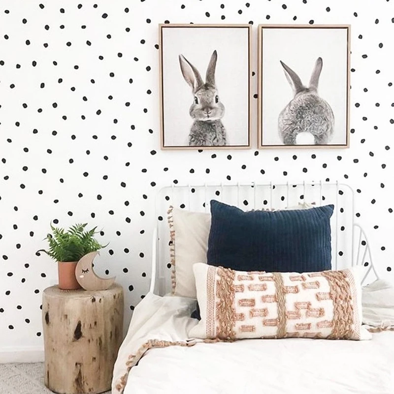 150 Pcs Cute Irregular Dot Shapes Wall Sticker Baby Nursery Kids Room Irregular Dot geometric Pattern Wall Decal Bedroom Vinyl  (1)