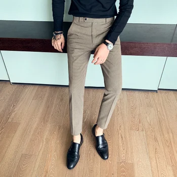 

Casual pants men's Slim Korean version 2020 autumn new men's youth casual business trousers free iron feet pants