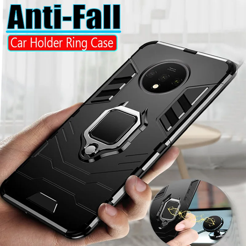 Luxury Shockproof Magentic Car Holder Case For OnePlus 7T Pro 6T Silicone Phone One Plus 7 Ring Bumper Funda |