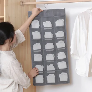 

Multi-function Double-sided Storage Hanging Bag Thick Oxford Cloth Underwear Hanging Storage Bag Wall-mounted Bra Sock Organiser