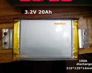 

1pc brand lifepo4 20ah cell 3.2V high drain 100A lifepo4 cell 20ah for solar power bank DIY lithium 12v 20ah electric bike ph ev