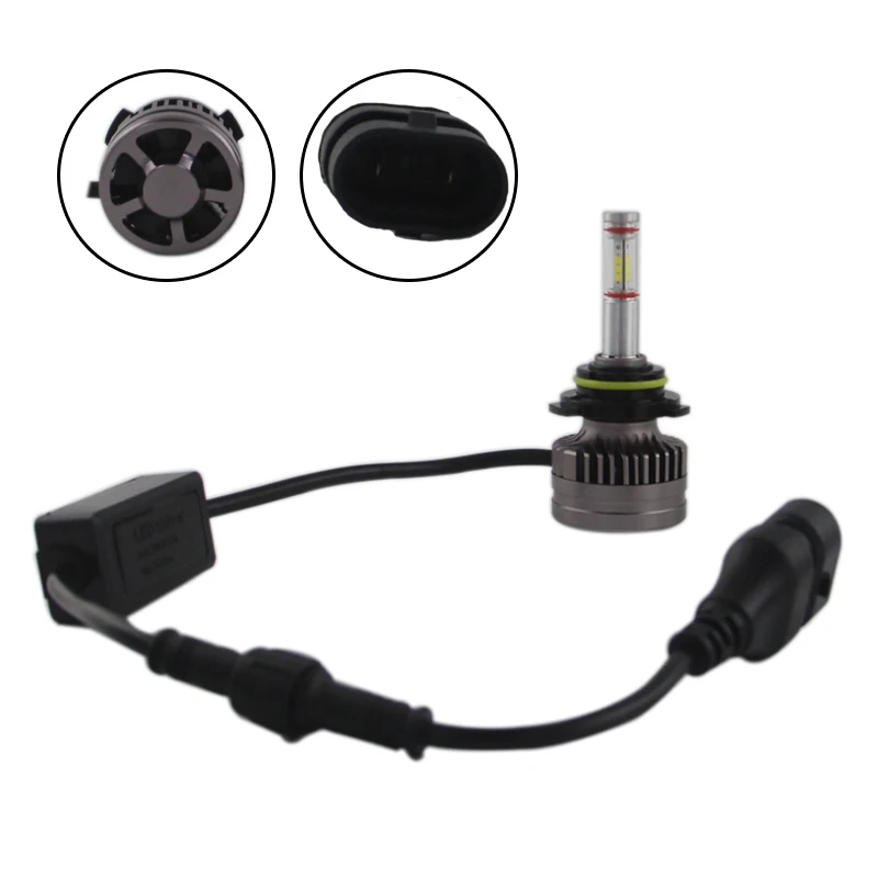 

SHUOKE LED HB3 9006 HB3 LED CSP Chip LED Headlight AVIATION ALUMINUM 6063 Bulbs 12V 30W 2200LM Per IP67 6000K 1 Pair For Sale