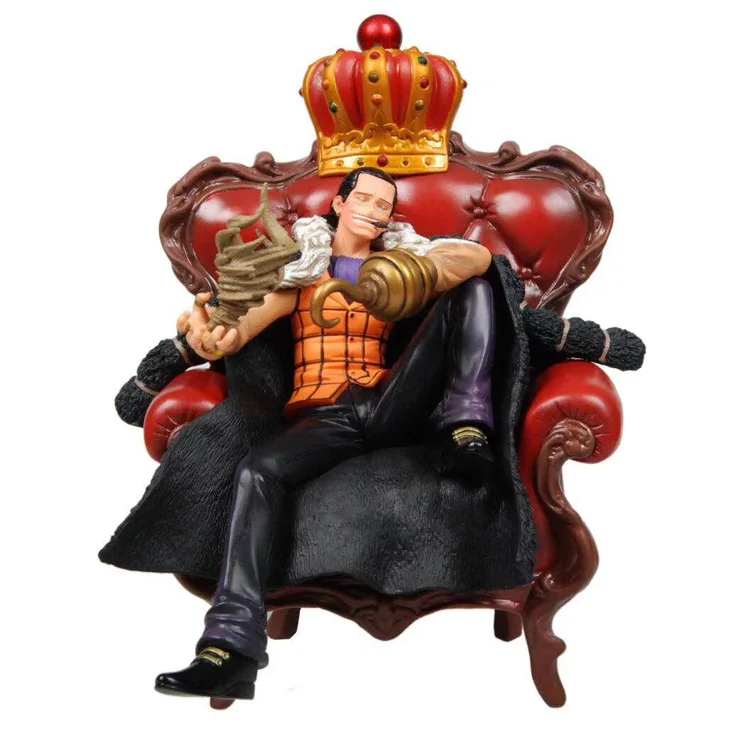

Anime ONE PIECE GK Sand Alligator Sir Crocodile Crown on Sofa Statue Figure Model Toy