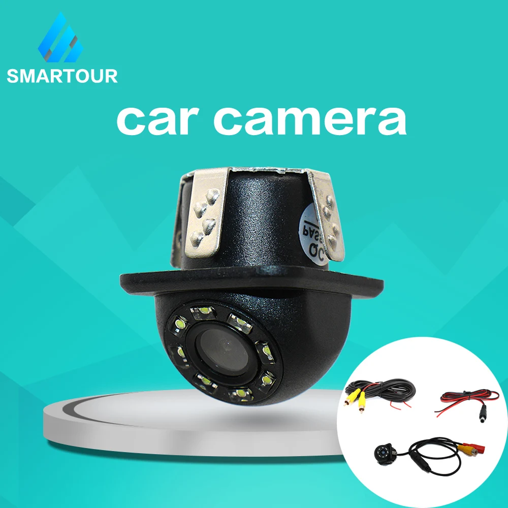 Smartour Мини водонепроницаемая автомобильная парковочная камера заднего вида HD Проводная Автомобильная камера заднего вида со светодиодом