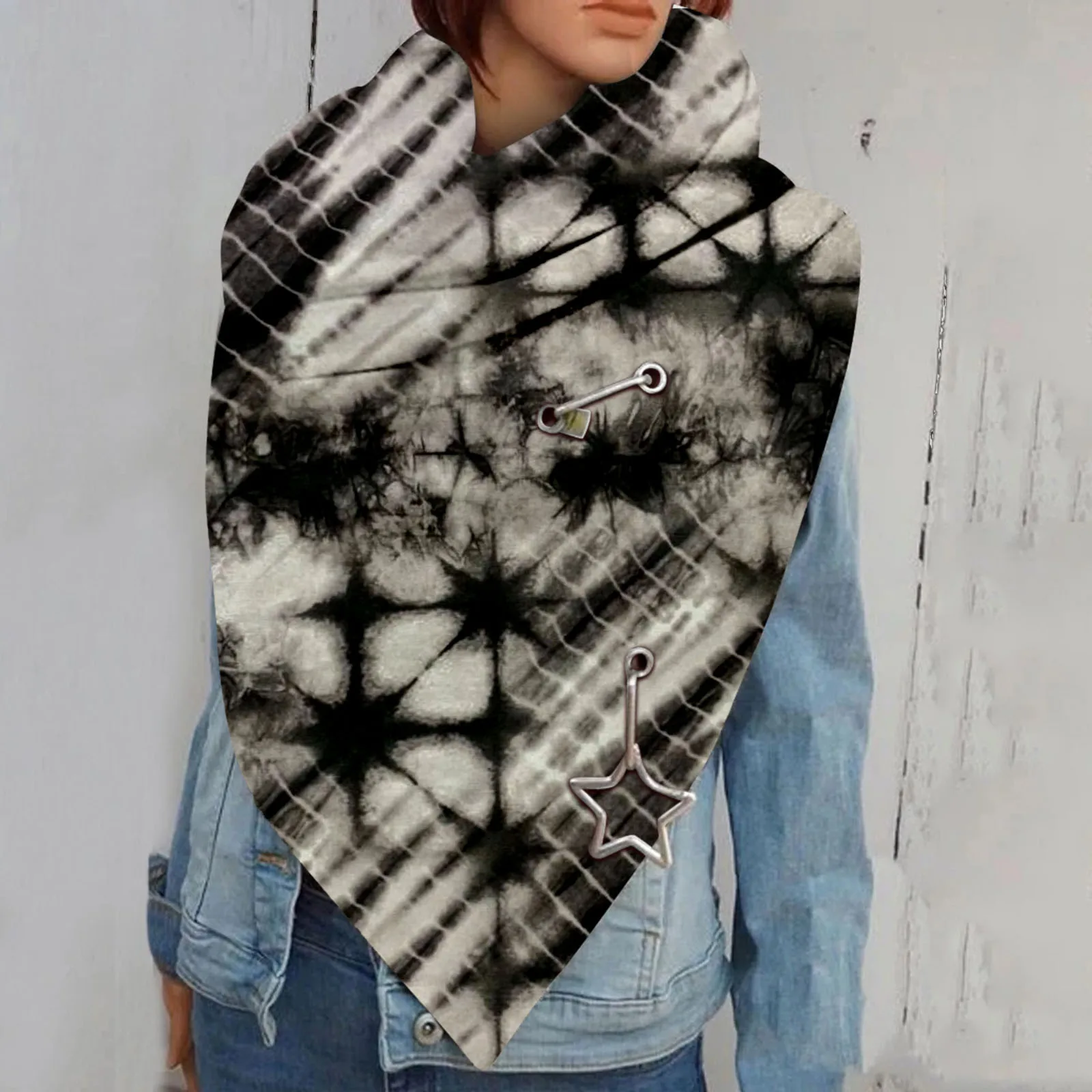 

Female tie-dye printing scarf fashion retro female printing winter warm multifunctional shawl scarf warm scarf аѬ женские 40*