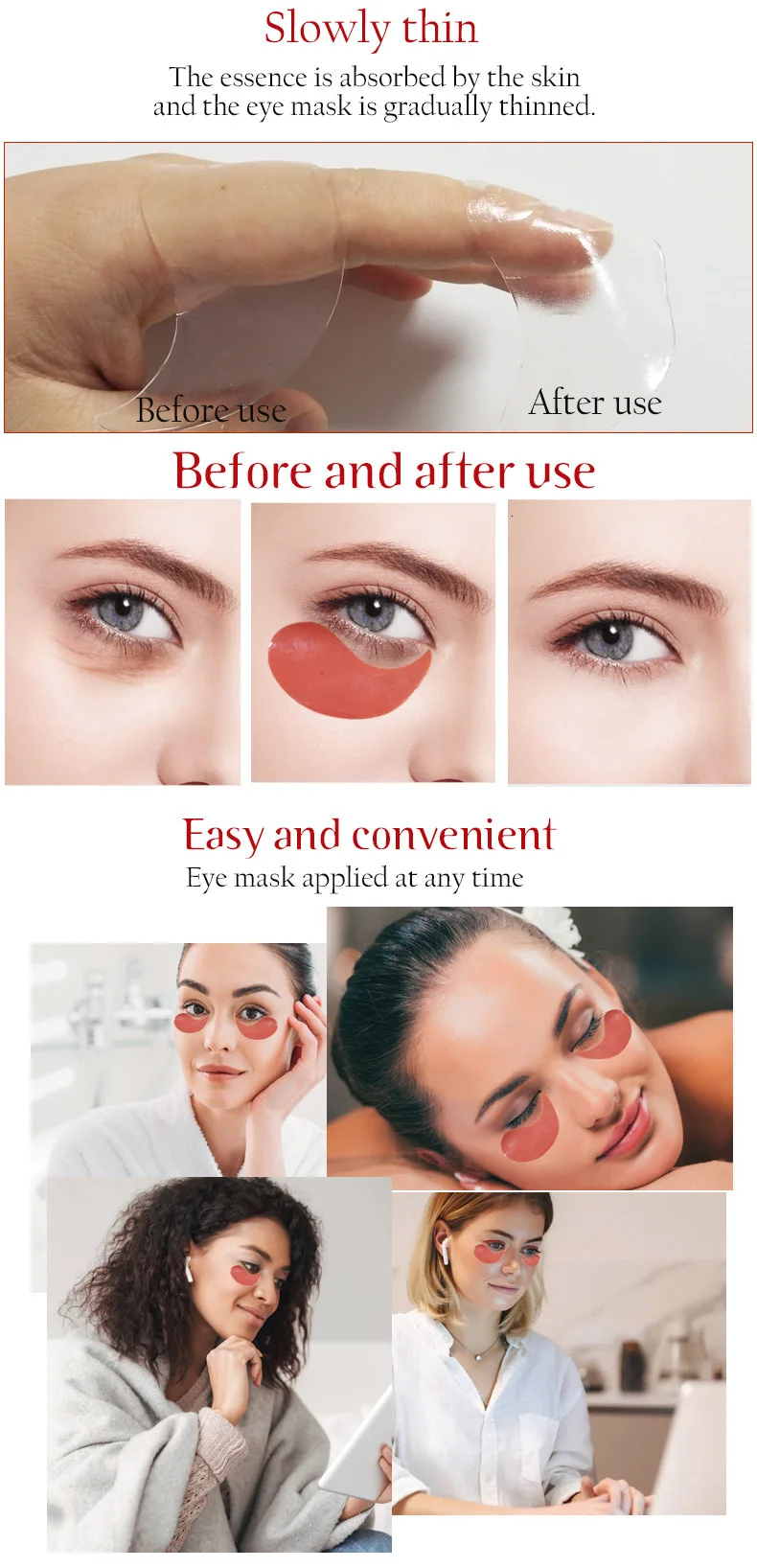 Непосредственно Ai Pure Red Eye мембранная устойчивость к изгибу, защита от влаги, водоотталкивающая сумка для глаз, область ухода за глазами