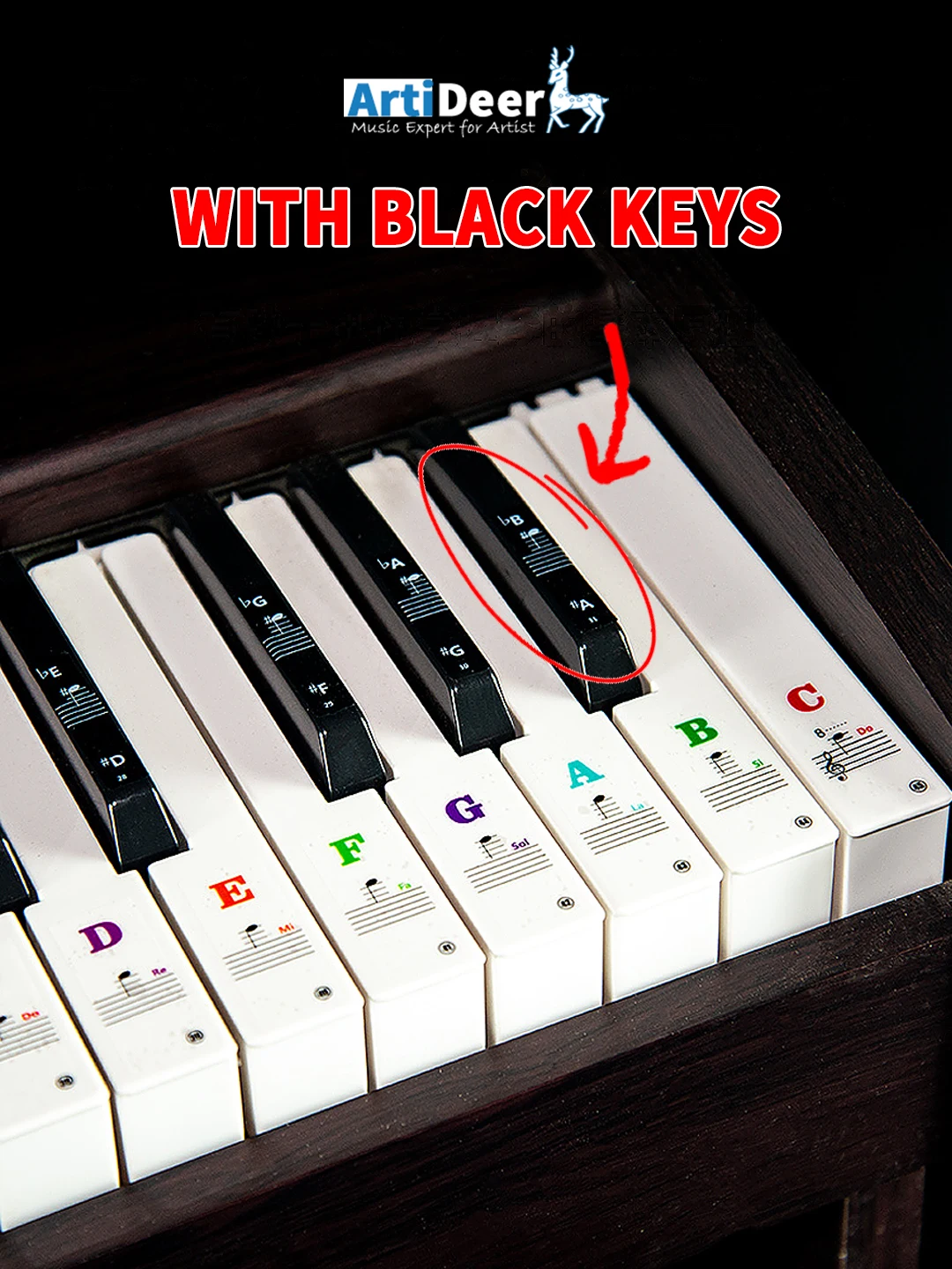 Music-Notes-for-Piano-Stickers-Keyboard-Accessories-Musical-Instruments ...
