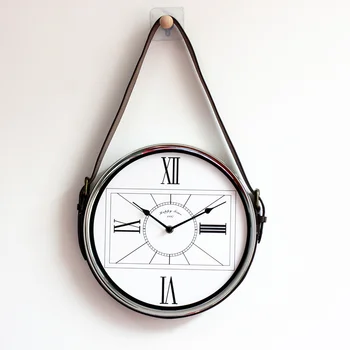 

Creative Design Europe Wall Clock Classic Metal Quartz America Brife Living Room Watch Clock Hanging Rustic Home Decor l