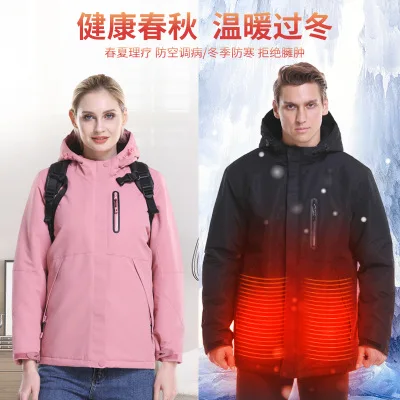 Xiaomi Mijia Youpin мужские и wo мужские зимние толстые хлопковые куртки с usb-подогревом, водонепроницаемая ветровка для пеших прогулок, альпинизма, катания на лыжах