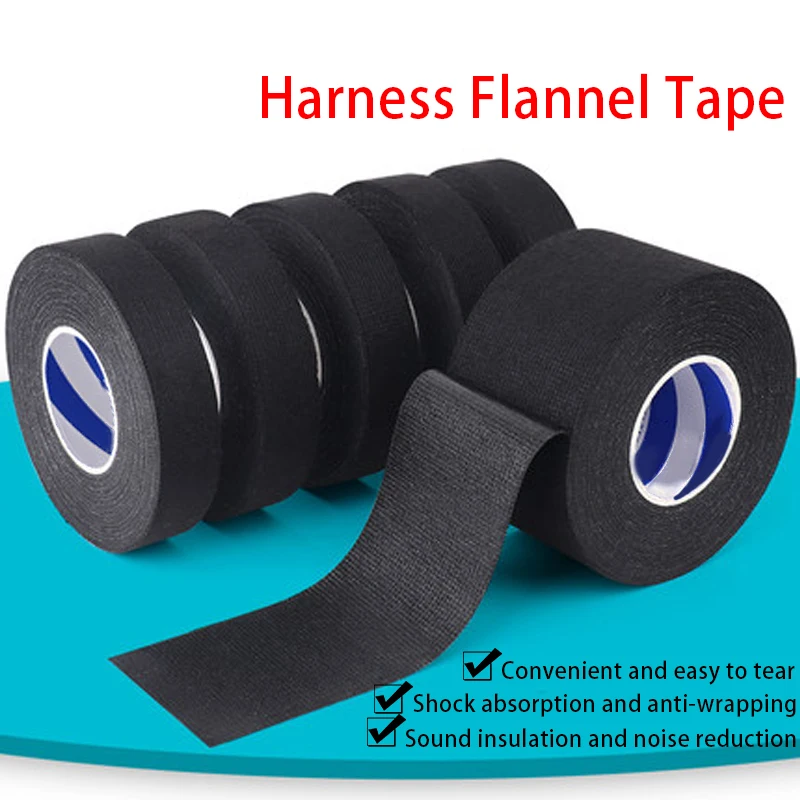 Nastro Isolante In Tessuto Poliestere - 4 Rotoli Da 19mm X 20m Impermeabile Per Cablaggio Auto E Cavi - Foto 4