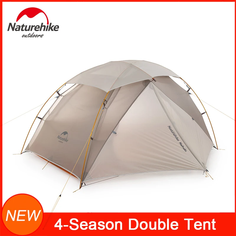 

NatureHike 1 to 2 Person Ultralight Camping Tent 4 Season Outdoor Professional Silicone Coated 20D Nylon Tents Aluminum Rod