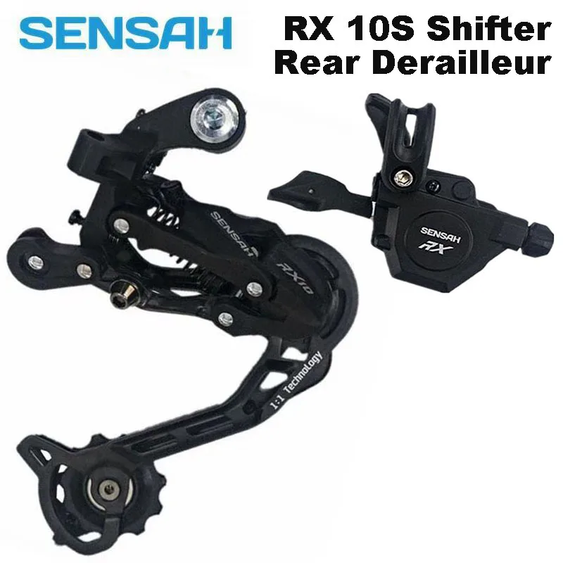 Синий SENSAH RX 10 велосипед триггерный переключатель передач+ задние переключатели 10s велосипедный переключатель для MTB совместимый для DEORE - Цвет: Синий