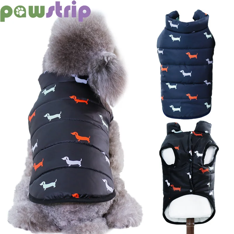 

Fashion Print Dog Coat Winter Dog Jacket Warm Small Dog Clothes Pets Vest For Chihuahua French Bulldog Puppy Outfits Cat Clothes