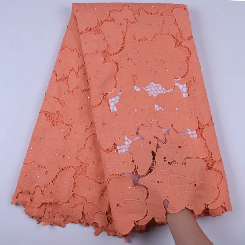 

New Guipure Lace Garment Embroiderey African French Cord Lace Fabric High Quality Nigerian Water Soluble Lace For Party A1696