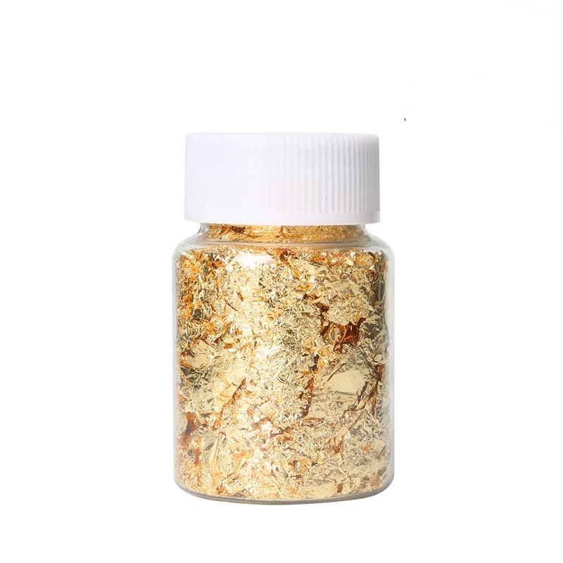 Lot De 3 Flocons De Dorure En Or + Argent + Cuivre Couleurs (3