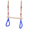Children Wooden Trapeze Swing With Rings For Indoor Outdoor Fun 3