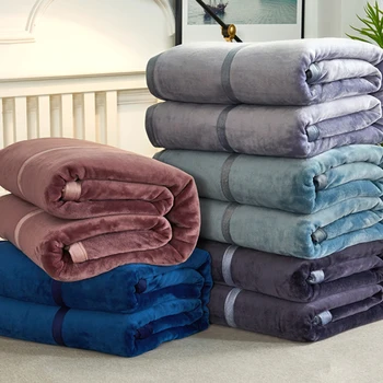 

Winter Blanket Quilt Thick Warm Flannel Coral Fleece Blanket Single Bed dan dian Student Dormitory Bed