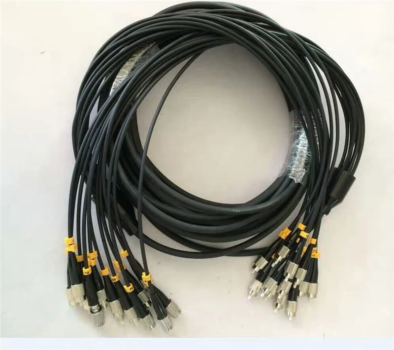 40m Waterproof Fiber Patch Lead for Outdoor FTTA Jumper 12 Cores TPU Patchcord, Multimode, LC, SC, FC, 12 Cores OM3 6.0mm
