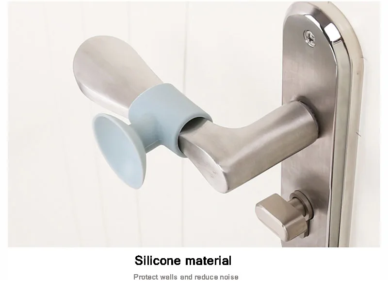 rubber home doorknob back wall protector Sucker type door rear wall protection pad mute doorknob Safety Cover Anti-collision