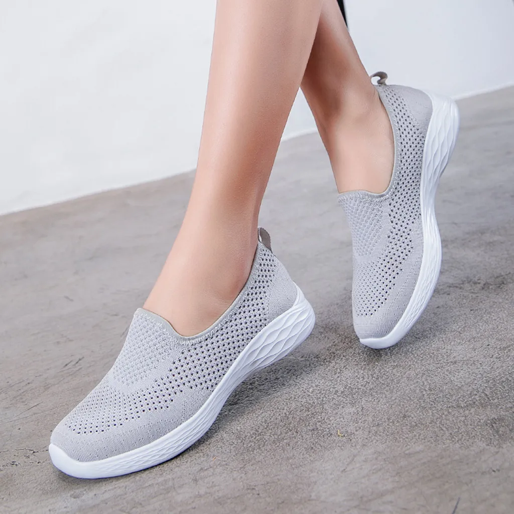 

2019 Women's Sneaker Fashion Breathable Mesh Outdoor Fitness Running Sport Sneakers Pink Shoes chaussure femme #3