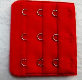 1 шт., удлинитель для бюстгальтера, 3 крючка, 3 ряда, женское нижнее белье, удлиненный крючок для бюстгальтера, аксессуары для бюстгальтера для женщин - Цвет: Red