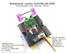 Acs758lcb acs758 100b módulo de sensor de corrente ac/dc bidirecional ACS758LCB-100B 120 khz largura de banda ac/dc:-100-100a 0.02 v/1a