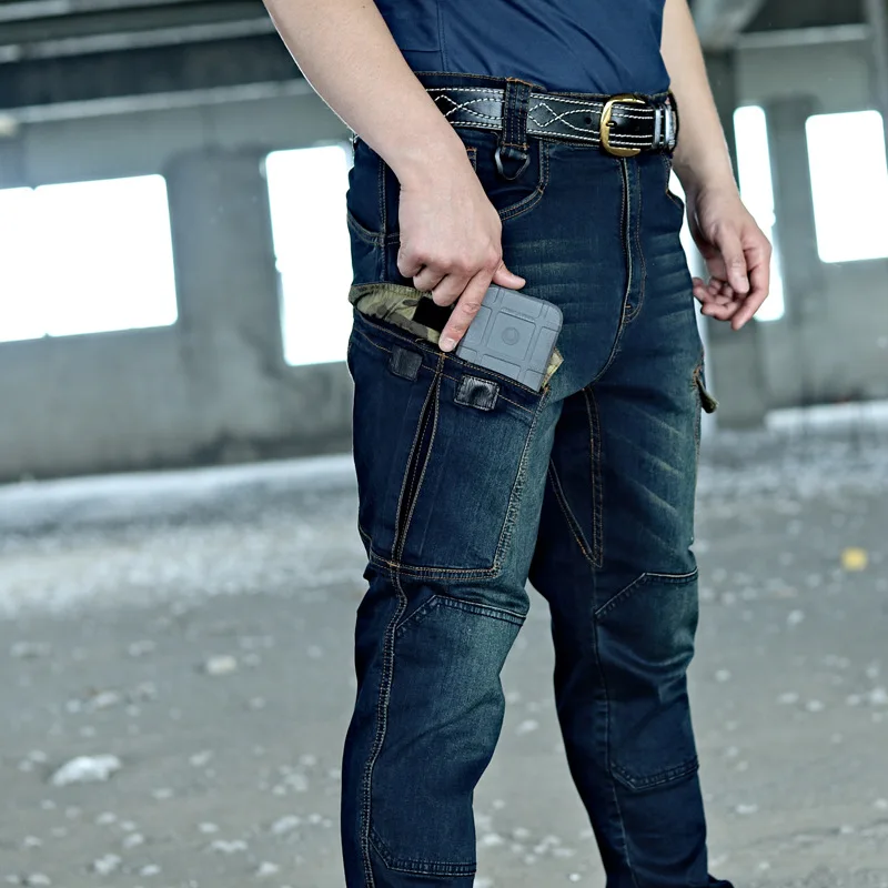 Mege Tactical Denim Pants Military Cargo Jeans Men Casual Pants Stretch  Multi Pockets Tactical Combat Army Working Clothing - Casual Pants -  AliExpress