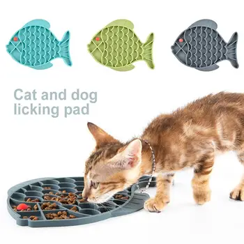 

Pet Dog Cat Slow Feeder Fish Shape Food Bowl Anti Choking Feeding Dish Plate dog accessories миска для собак 2020