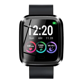 

Fully Touch Bracelet Square Smart Bracelet Long Standby Waterproof Heart Rate Blood Pressure Sleep Monitoring Bracelet