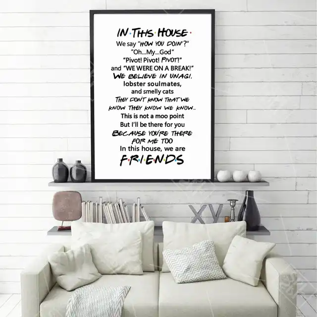 Palabras De Caracter Ingles Lienzo Pintura En Esta Casa Reglas De