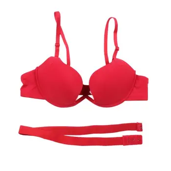 

32-38B Deep U Plunge Shaped Bra LowCut Halter Convertible Multiway Push Up Bra New Girls Bras Colorful HOT