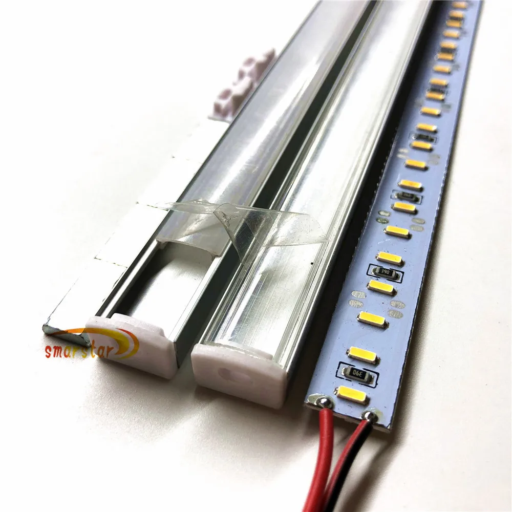 Smarstar магнит крепления 12 в 50 см 4014 SMD светодиодный свет бар алюминиевый корпус молочно-прозрачный 0,5 м Светодиодные полосы света для дома освещение торгового центра#5