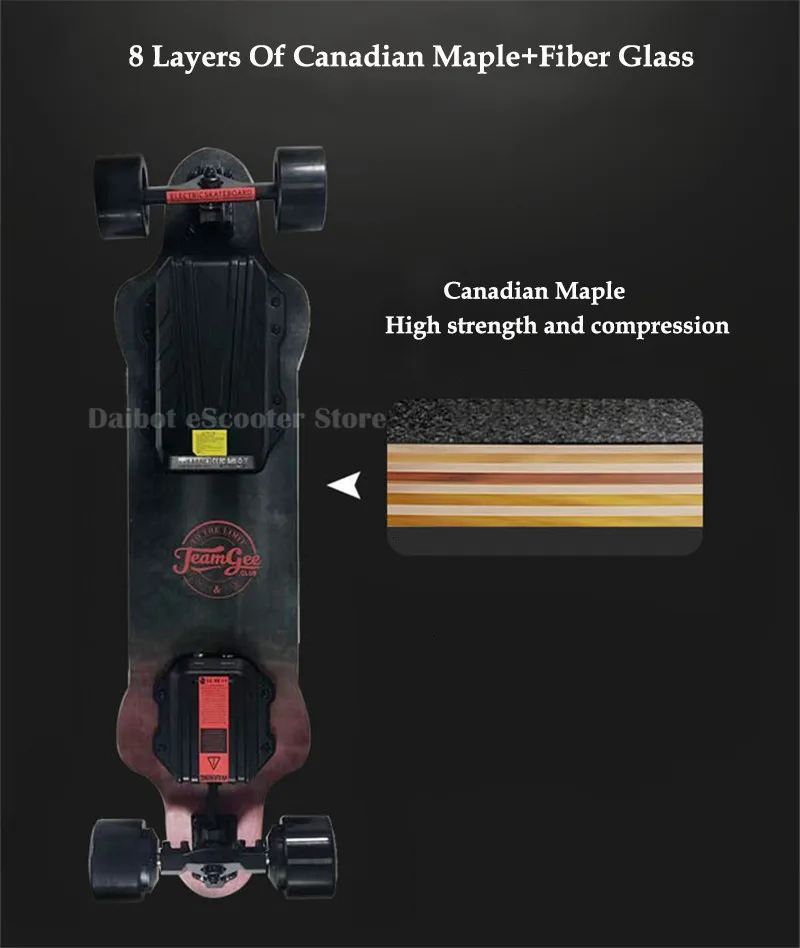 1200W 40KMH Powerful Electric Scooter Four Wheels Electric Scooters 7.5AH9.6AH Electric Skateboard Scooter (16)